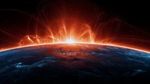 Смелая новая модель, разработанная в Университете Киото, предполагает, что Солнце может играть определенную роль в возникновении землетрясений. Кредит: AI/ScienceDaily.com