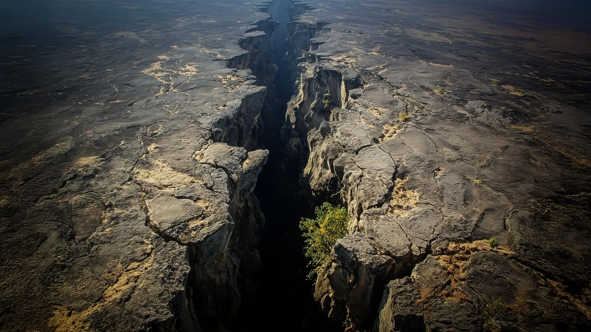 «Восточная Африка медленно раскалывается на части, поскольку кора рифта Туркана истончается до критической точки, что дает редкую возможность увидеть, как континенты разделяются. Источник: ИИ / ScienceDaily.com»