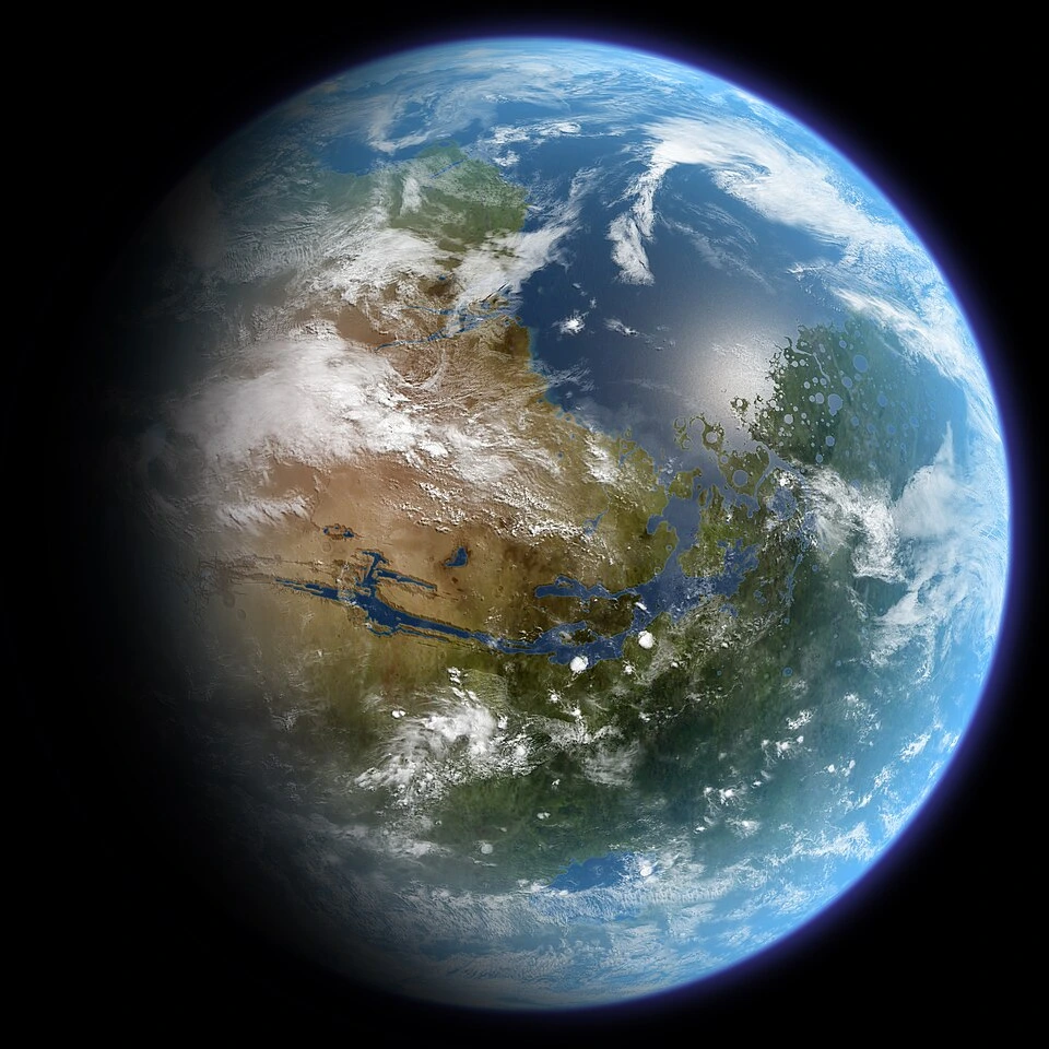 Терраформированный Марс. Источник: wqkipedia.org
