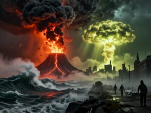 Коллаж. Глобальная катастрофа. Flux.2. Pro AI/oceanolog.ru CC-BY-SA 4.0